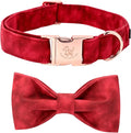 Elegant little tail Christmas Dog Collar,Puppy Collar, Male or Female Dog Collar with Bow Adjustable Soft Bow tie Dog Collars for Medium Dogs