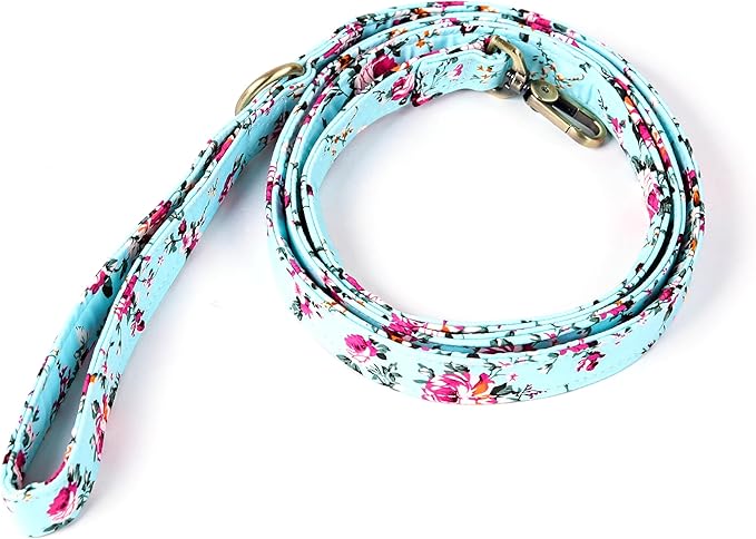 Organic Cotton Dog Leash for Small,Medium and Large Breed,Brass Hardware Pet Leash for Walking,Running and Training 6FT