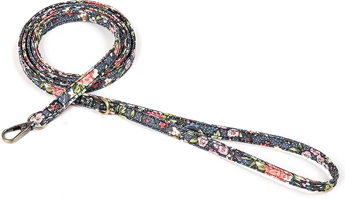 Organic Cotton Dog Leash for Small,Medium and Large Breed,Brass Hardware Pet Leash for Walking,Running and Training 6FT