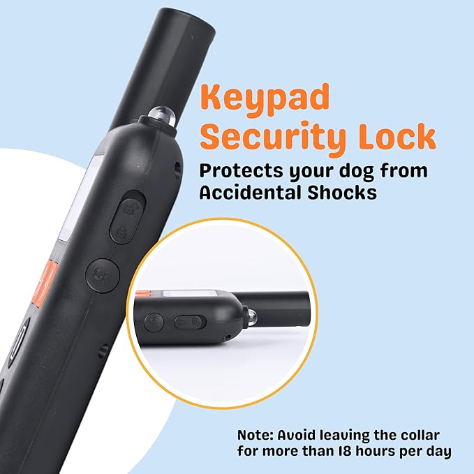 Dog Collar 3300ft– IPX7 Dog Training Collar with Remote for Large, Medium and Small Dogs Shock Collar with Light for Night Walk, Adjustable Beep, Vibration and Shock Mode