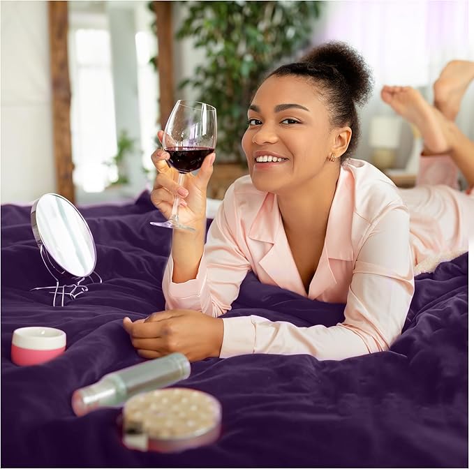 Sacred Weapon Waterproof Blanket for Bed – Waterproof Mattress Protector - Jet Splash Water Proof Towel, Throw, Pad, Mat, Cover - Period Blanket | Washable | Queen & King Size Beds | Purple 80x80