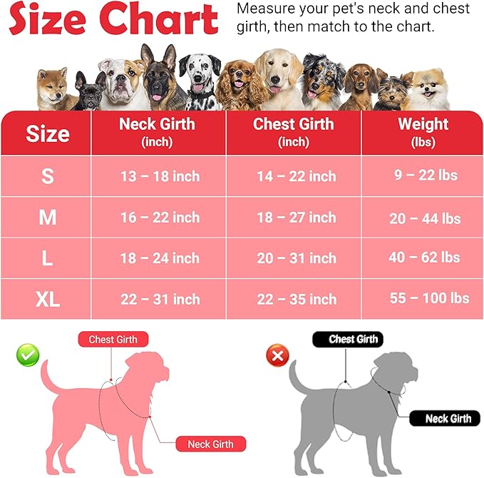 Funfox Dog Harness No Pull, Adjustable Pet Vest Harness, Super Soft Material with Vertical Handle Easy Control, Reflective Night Walking, 2 Leash Clips for Large Dogs, Red, L
