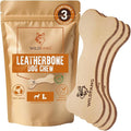 Wildfang® Leather Dog Toy, Large – Soft Dog Chew Toys for Gentle Chewers, Puppies, Senior or Older Dogs with Sensitive Teeth – Non-Toxic, Stuffless, 5mm Leather Bone for Dogs Over 33 lbs, Pack of 3