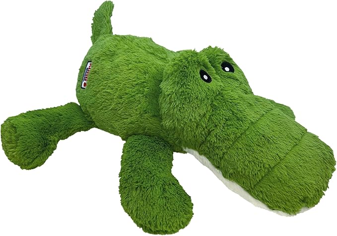 KONG XL 2 Pack - Soft Plush Dog Toy for Large Breeds - Durable, Cuddly & Squeaky - Perfect for Play & Comfort (Alligator/Fox)