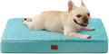 EHEYCIGA Orthopedic Medium Dog Beds for Small Dogs with Removable Washable Cover for Crate, Turquoise Blue, 30x20