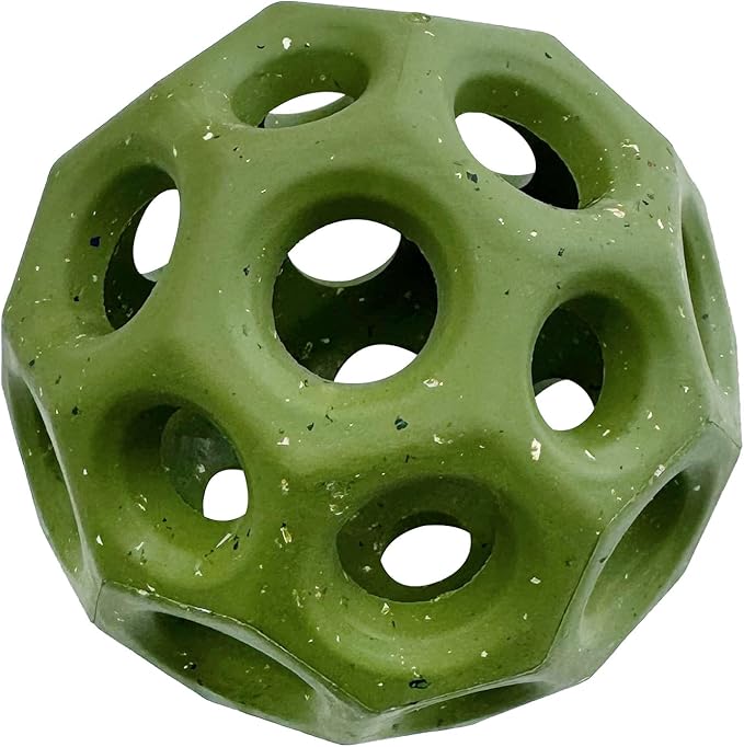 Max Fusion Made with Nike Grind, Arlee Helix Dog Toy, Ball Toys for for All Dogs, Durable & Natural Rubber Chew Toy for Play, Fetch & Chewing, Green, Medium, 1 Count