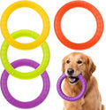 4 Pack Dog Training Ring Toy, 7.48 Inch Dog Rings for Aggressive Chewers, Indestructible Pet Toys Flying Disc Floating Puppy Ring for Large Medium Puppy Training and Chewing