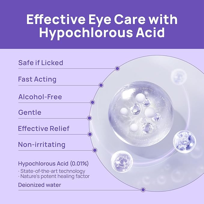 HICC PET Dog Eye Drops, Eye Drops for Dog Care & Cat Care, Soothe Allergy, Relieve Dry Eyes Pink Eyes, Pet Tear Stain Cleaner (2 x 5.1 fl oz)
