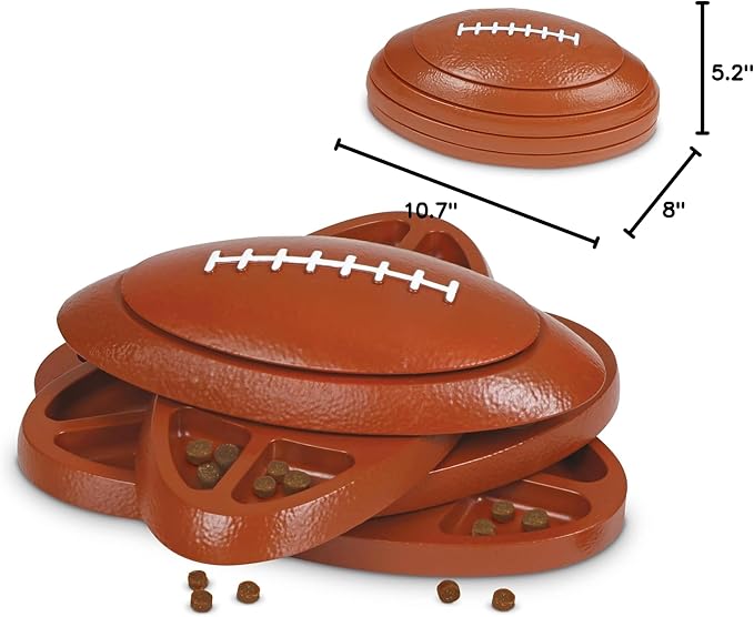 Brightkins Touchdown Time! Treat Puzzle - Enrichment Puzzle Toys for Dogs Mental Stimulation, Gift for Puppies