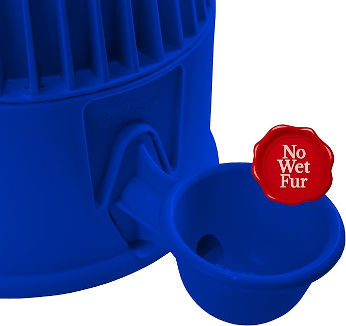 No Spill Pet Water Dispenser for Dogs and Cats, 67.6oz Gravity-Fed Water Bowl with Slow Drinking Design to Prevent Wet Fur, BPA-Free Polypropylene, Vida Mansa (Opaque Blue)