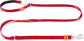 HOWGO Hands Free Dog Leash with Padded Handle,Multifunctional Crossbody Waist Leash for Walking Running Jogging Training,7.5 FT Nylon Adjustable Length for All Breeds(Red, Ultralight)