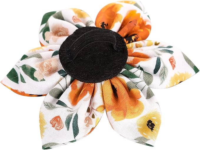 Elegant little tail Floral Girl Dog Collar for Female Dogs, Pet Collar Adjustable Dog Collars with Flower Gift for Small Dogs and Cats