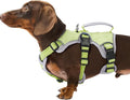 Huntboo Escape Proof Dog Harness, Escape Artist Harness, Reflective Dog Harness with Handle, Durable,Adjustable Vest for Small Medium Large Dogs Walking, Training, and Running Gear(Green,S)