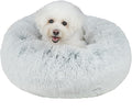 Best Pet Supplies Dog House Bed Crate Mat Tent Indoor Round Soft Plush for Small, Medium, and Large Breeds - Light Warm Gray, 27 x 27 x 7.5