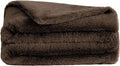 UnHide Lil’ Pet Marsh – Faux Fur Pet Blanket – Extra Soft, Lightweight, Washable Dog Blanket – Comfort and Protection for Couch, Crate, or Bed – Chocolate Hair 34 x 44