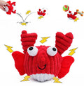 Interactive Squeaky Dog Chew Toy,No Stuffing Interactive Chew Toy for Small Medium Large Dogs, Training Reward Gift for Pets(red Crabs)