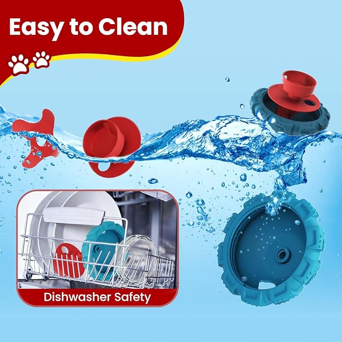 Interactive Dog Toy, Puzzle Toy with Adjustable Treat Dispensing & DIY Frozen Treats, Dog Enrichment Toys to Keep Them Busy and Mental Stimulation