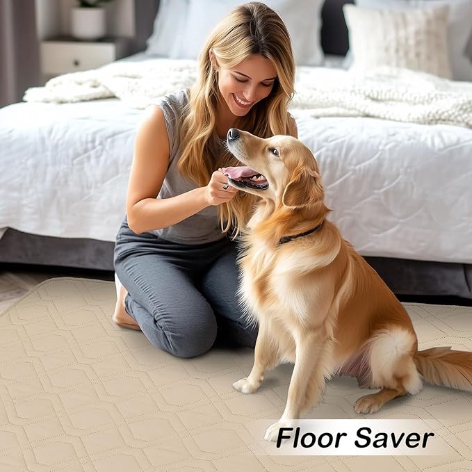 hyha Waterproof Dog Bed Blanket, Soft Pet Blankets, Waterproof Couch Cover for Dogs, Reversible Sofa Covers Washable for Furniture (30x53 Inch, Taupe/Beige)