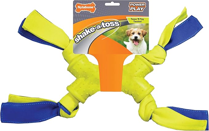 Nylabone Power Play Shake-a-Toss Interactive Play Toy, Fetch Toy for Dogs, Small (1 Count)