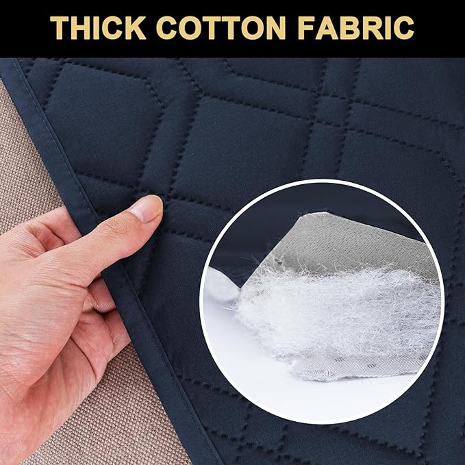 PrinceDeco Waterproof Couch Cover for Dogs Washable Dog Blanket Indoor and Outdoor Replacement Bed Cover with Anti-Slip Back Furniture Bed Couch Sofa for Large Sized Dog(52x82 Inch,Navy)