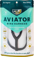 The AVIATOR Pet Bird Harness and Leash: X-Small Black
