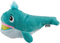 Outward Hound by Nina Ottosson Big Mouthz Interactive Plush Dog Puzzle with Treat Ball, Whale, Blue