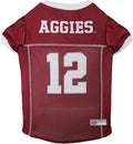 Pets First NCAA College Texas A&M Aggies Mesh Jersey for DOGS & CATS, X-Small.Licensed Dog Jersey with your Favorite Football/Basketball College Team