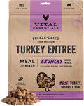 Vital Essentials Freeze Dried Dog Food, Raw Turkey Crunchy Mini Nibs | Complete Meal or Mixer | High Protein, Low Carb, Grain Free, Dry Dog Food | 25 oz