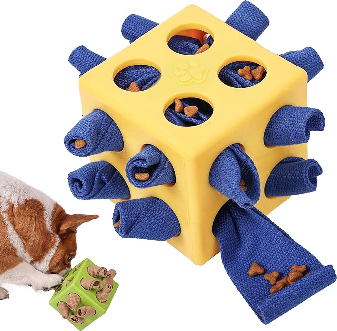 Fossa Upgraded Snuffle Toys for Dogs, Interactive Dog Enrichment Puzzle Toy Encourage Natural Food Foraging Skill, Resistant Rope to Hide Treat for Aggressive Puppy, Small Medium Large Dog