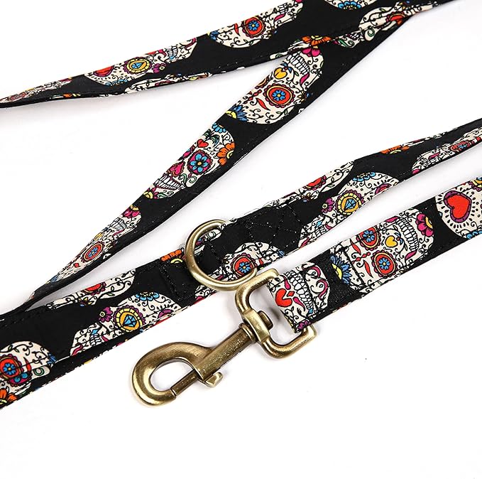Organic Cotton Dog Leash for Small,Medium and Large Breed,Brass Hardware Pet Leash for Walking,Running and Training 6FT