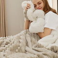 Bedsure Sherpa Blanket Queen Size for Bed - Super Soft, Cozy Fleece Thick Warm Blanket for Winter, GentleSoft Home Room Decor, Beige, 90x90 Inches