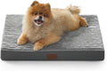 Bedsure ComfyFleece Dog Bed for Small Dogs - Orthopedic Pet Beds with Removable Washable Cover, NOT Waterproof Egg Crate Foam Puppy Mat, Suitable for Pet Up to 20 lbs, 23"x17"x2.8", NOT for Chewers