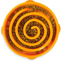 Outward Hound Fun Feeder Slo Bowl – Large 4‑Cup Capacity,Slow Feeding,Medium to Large Dogs,Non‑Slip,Orange,Swirl Pattern,(Pack of 6)