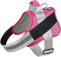 Bolux Dog Harness, No-Pull Reflective Dog Vest, Breathable Adjustable Pet Harness with Handle for Outdoor Walking - No More Pulling, Tugging or Choking (Fuchsia, X-Small (Pack of 1))