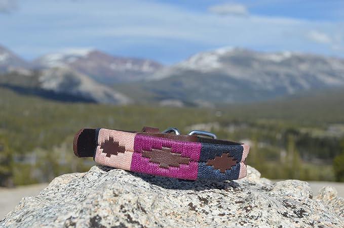 Gaucho Goods Premium Hand Stitched Leather Dog Collar - Cali Girl (S)