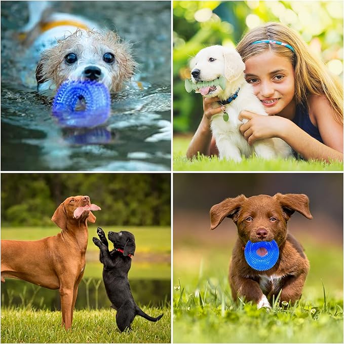 Dog Chew Toys for Puppy Teething, 3Pack 2-8 Months Puppies Teething Toys Soft & Durable Puppy Toys for Cleaning Teeth and Protects Oral Health Both Small Dogs & Medium Dog Suitable (3 Pack)