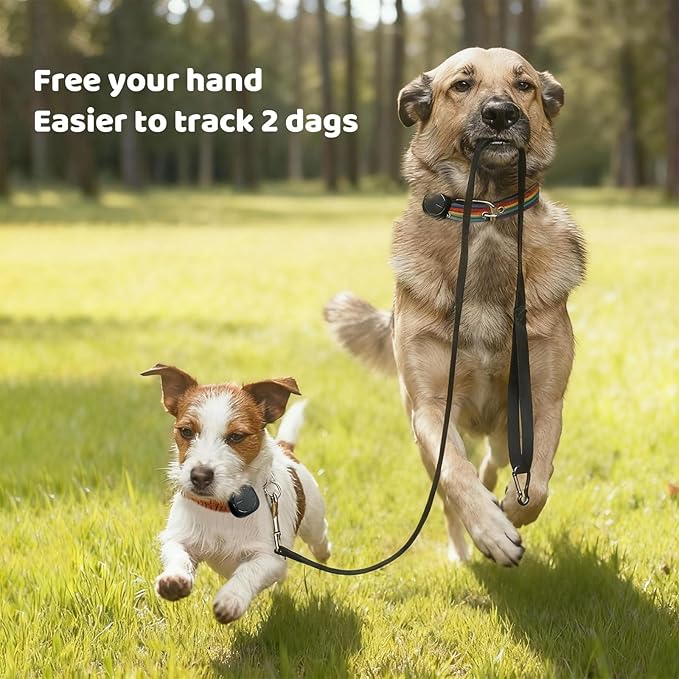 2-Pack Outdoor GPS Dog Tracker for Two Dogs – Real-Time Tracking, No Phone or Signal Needed, Perfect for Hiking, Camping, Farms, and Large Open Spaces, No Subscription Fees
