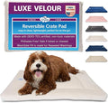 Pet Dreams Dog Crate Pad - Washable Kennel Mat, Crate Pads for Dog Cages, Non-Toxic, Flat Indoor Cat Bed, Fits iCrate 18, 24, 30, 36, 42, 48 Inches (Ivory, Medium, 30")