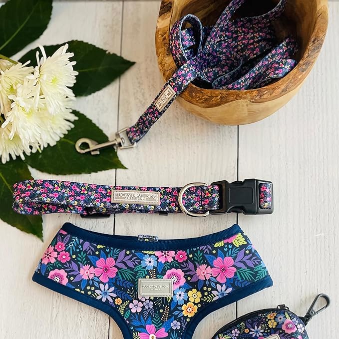 Lucky Love Dog Leash, Vivid Floral Dog Leash for Large Female Dogs, Durable & Long Lasting (Primrose, Large)