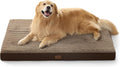 Bedsure ComfyFleece XXL Dog Bed for Crate - Extra Large Orthopedic Pet Beds with Removable Washable Cover, NOT Waterproof Egg Crate Foam Mat, Suitable for Pet Up to 100 lbs, 47x29x4, Not for Chewers
