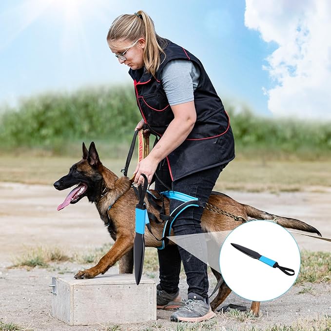 2 Pcs Dog Break Stick Dog Sticks Nylon Dog Chew Sticks Pet Mouth Training Stick Toys for German Shepherd Strong Medium Large Dogs, Blue