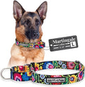 Lucky Love Dog Martingale Dog Collar - Adjustable, No-Slip, Durable, & Soft Webbing Collar for Male and Female Dogs Ideal for Training & Walking - Blackbird, Large