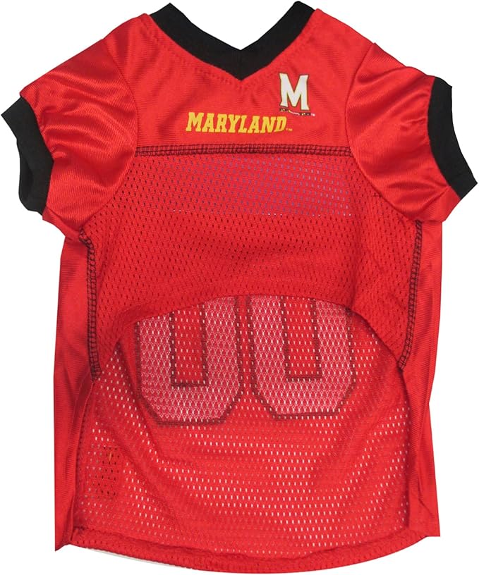 Pets First NCAA College Maryland Terrapins Mesh Jersey for DOGS & CATS, Large. Licensed Dog Jersey with your Favorite Football/Basketball College Team