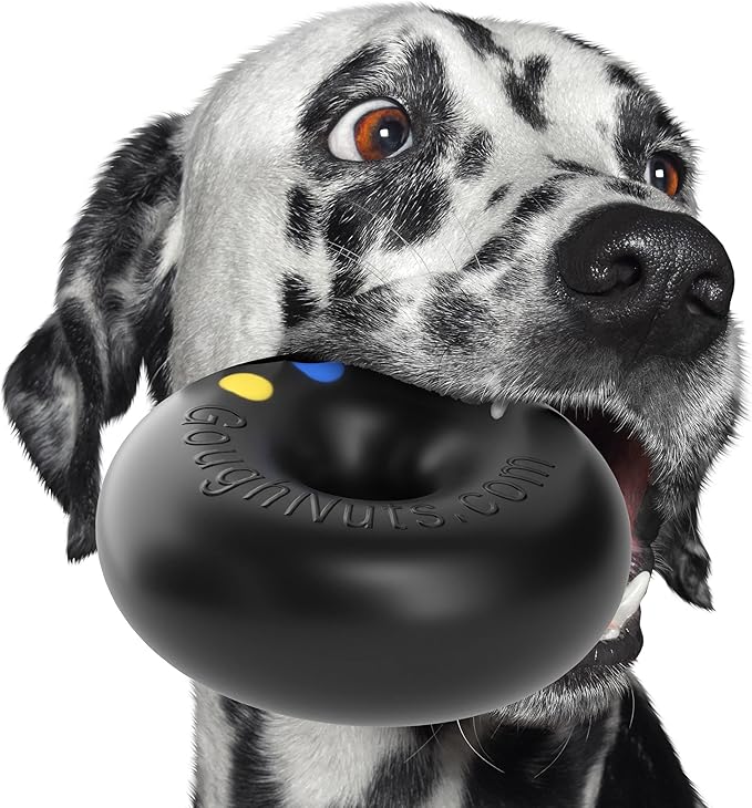Goughnuts — Dog Toys for Aggressive Chewers | Virtually Indestructible Dog Toys for Breeds Such as Pit Bulls and German Shepherds | Heavy Duty Dog Toy | Rubber | Extra Large
