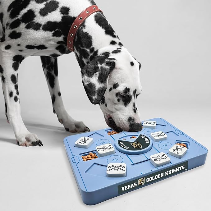 Pets First NHL LAS Vegas Golden Knights Large Puzzle Toy, New Size, Interactive Dog Treat & Slow Feeding Toy