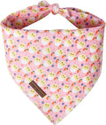 Unique style paws Easter Dog Bandana with Bow Easter Eggs Chicken Dog Bandanas for Small Medium Large Boys Girls Dogs