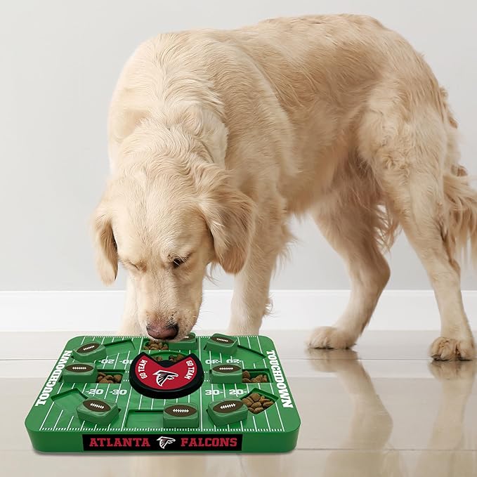 Pets First NFL Atlanta Falcons Large Puzzle Toy, New Size, Interactive Dog Treat & Slow Feeding Toy