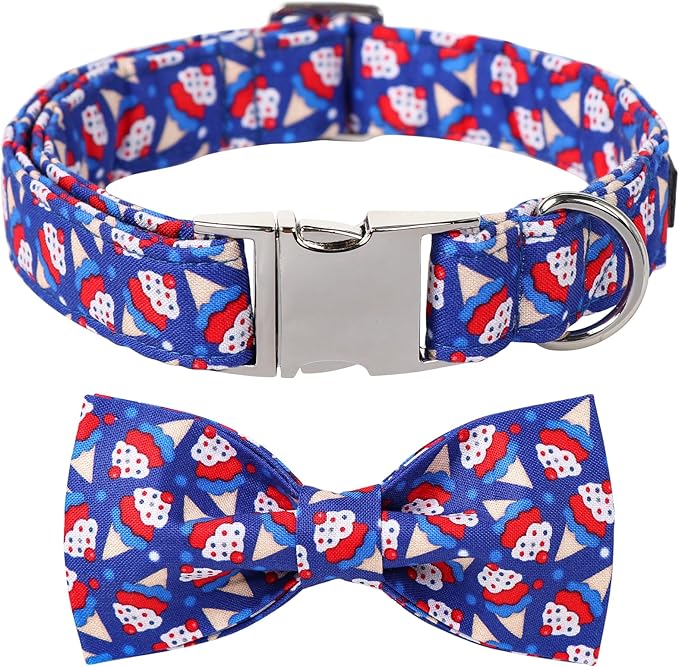 Lionet Paws Design Dogs Collar Cute Adjustable 4th of July Dog Collars for Boy Male Small Medium Dogs with Sundae XS