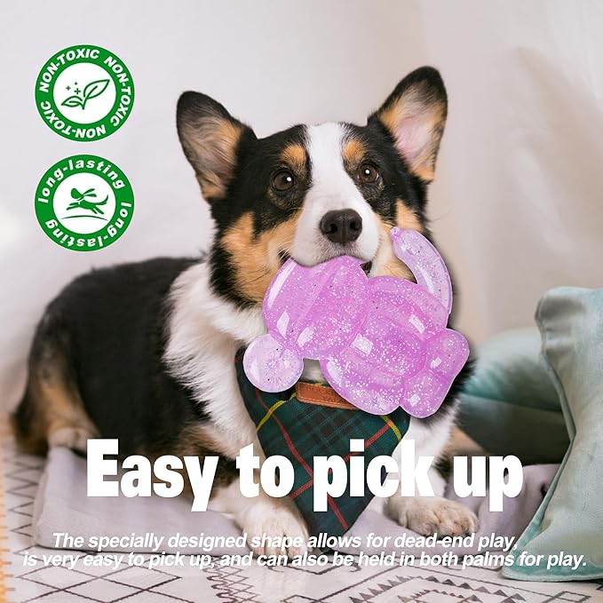 Monkey Dog Chew Toy, Indestructible Dog Rubber Toy for Medium & Large Dogs, Tough No Stuffing Puzzle Toy, Anxiety Relief & Dental Care, Interactive Cognitive Toy, 4.92inch (Pink)