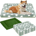 VitalCozy 4 Pcs Dog Crate Pads, Ultra Soft Warm Washable Anti-Slip Kennel Bed Mat for Pets, Reversible, Replaceable, Cozy Cage Liner for Small Medium Large Dogs and Cats(20 x 30 x 1.6 Inch,Green)